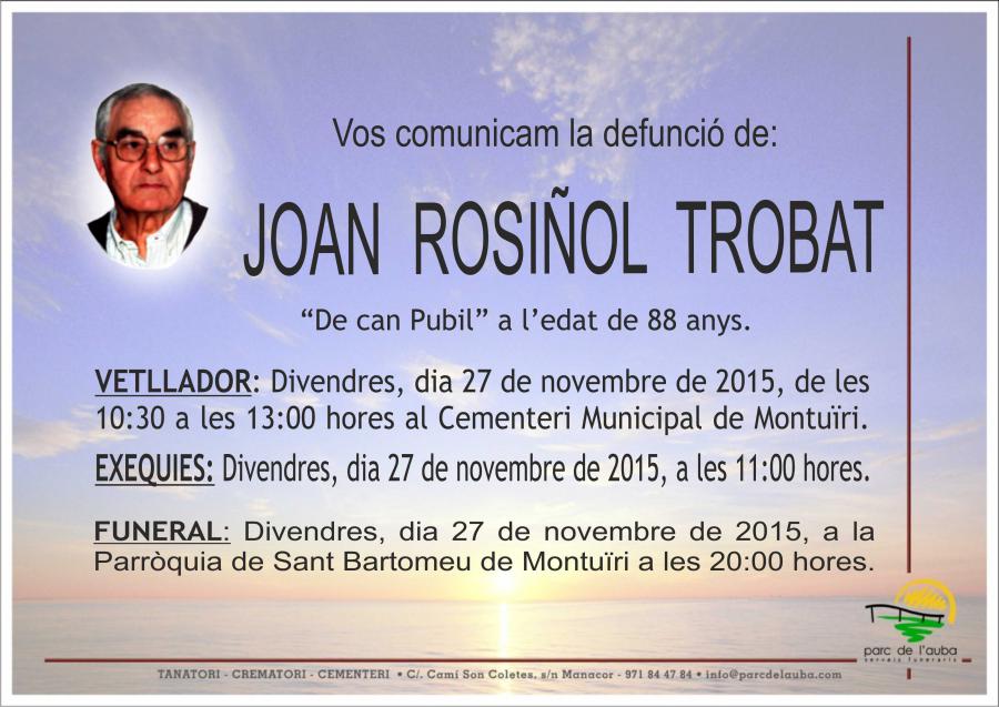 JOAN ROSIÑOL TROBAT