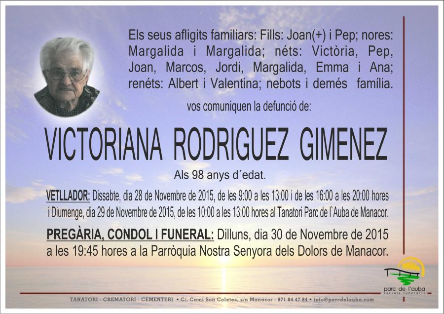 VICTORIANA RODRIGUEZ GIMENEZ