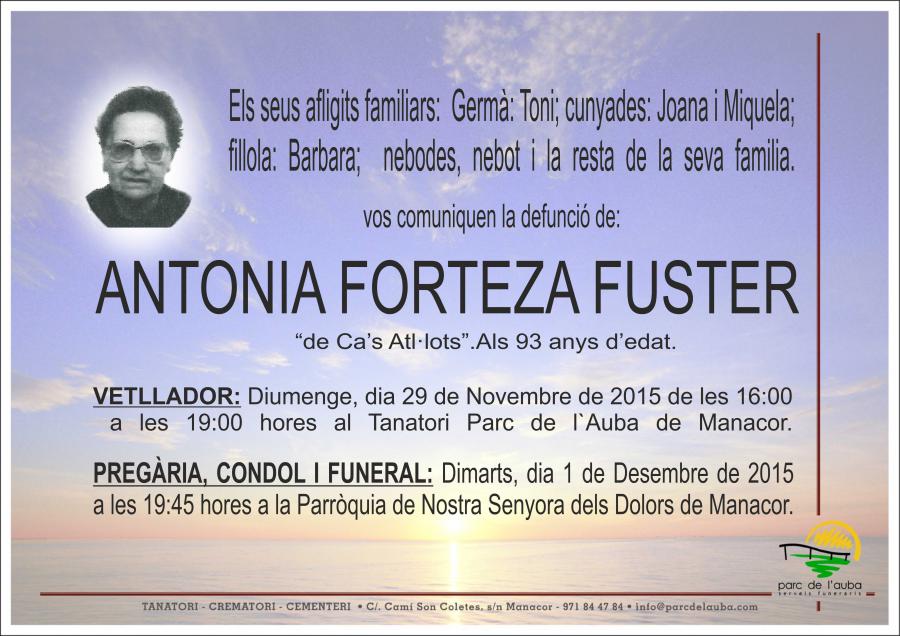 ANTONIA FORTEZA FUSTER