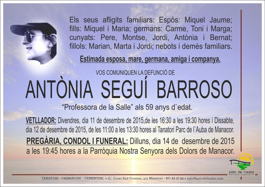 ANTÃ'NIA SEGUÍ BARROSO