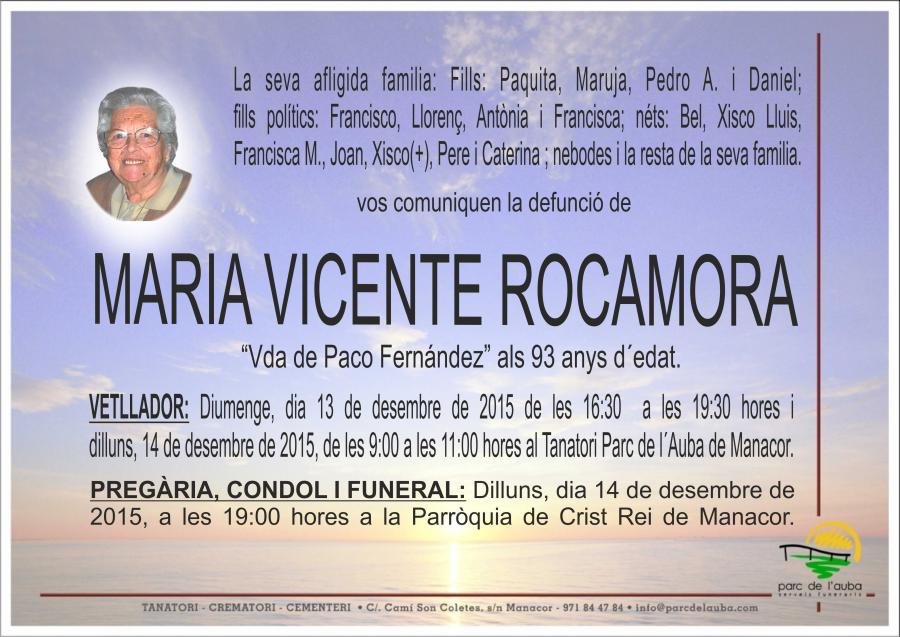 MARIA VICENTE ROCAMORA