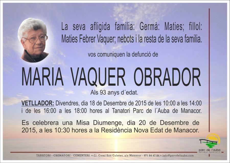 MARIA VAQUER OBRADOR