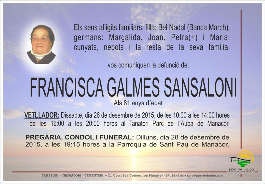 FRANCISCA GALMES SANSALONI