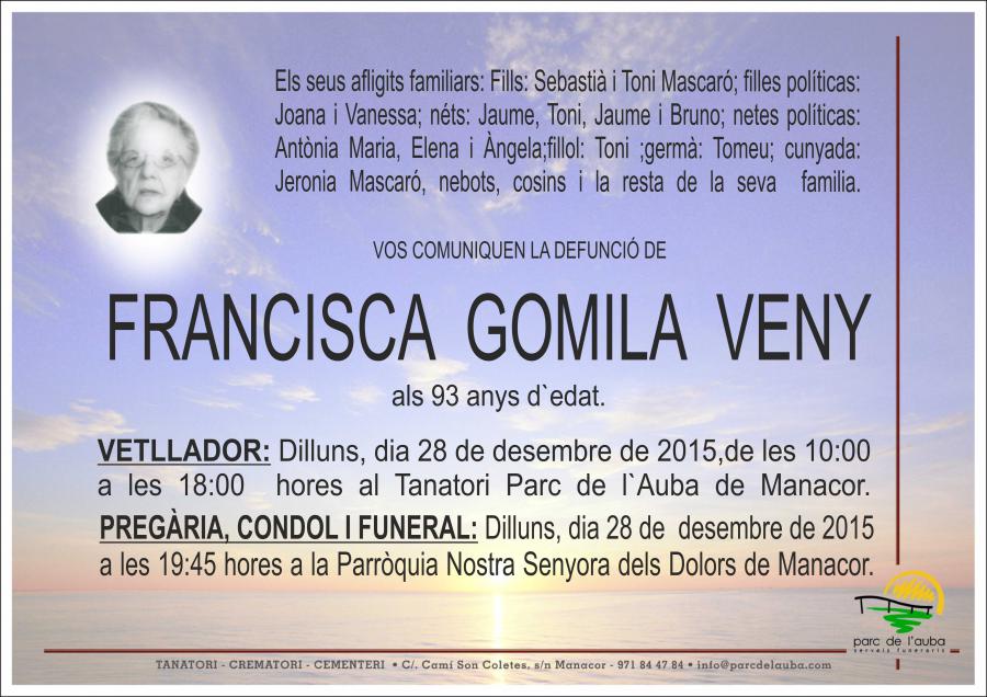 FRANCISCA GOMILA VENY