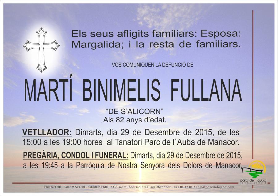 MARTÍ BINIMELIS FULLANA