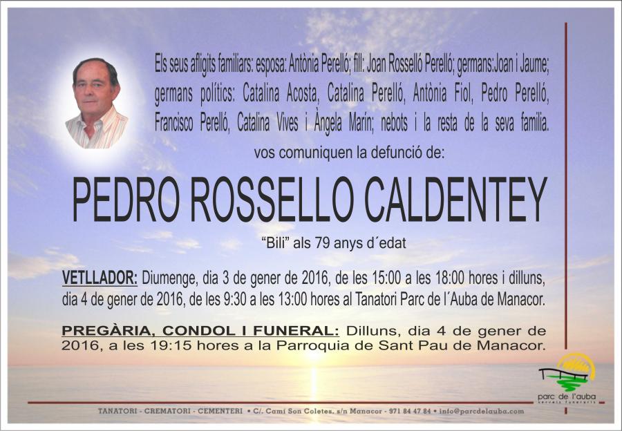PEDRO ROSSELLO CALDENTEY