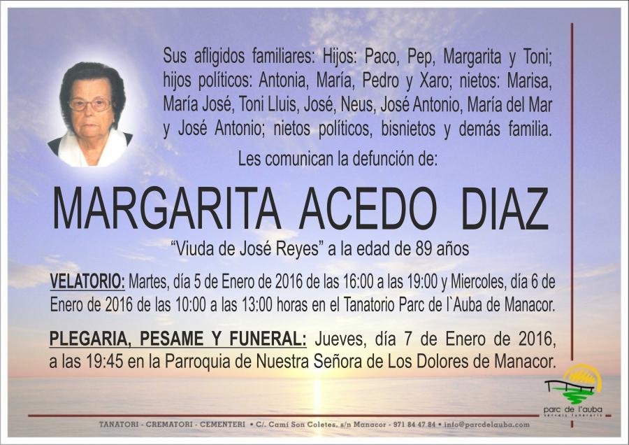 MARGARITA ACEDO DIAZ
