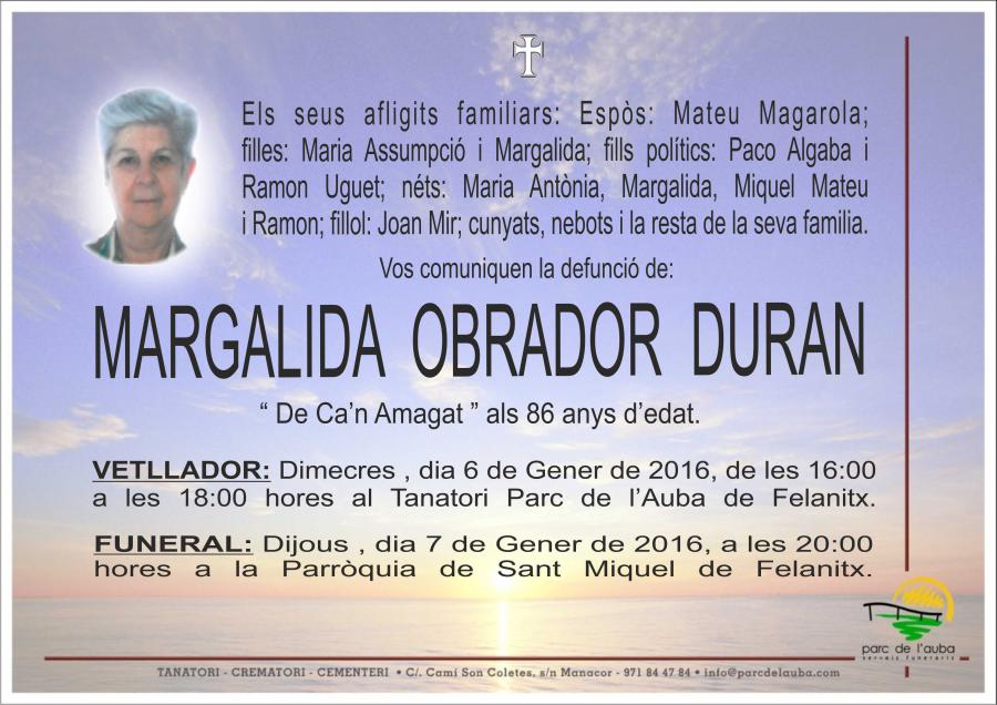 MARGALIDA OBRADOR DURAN