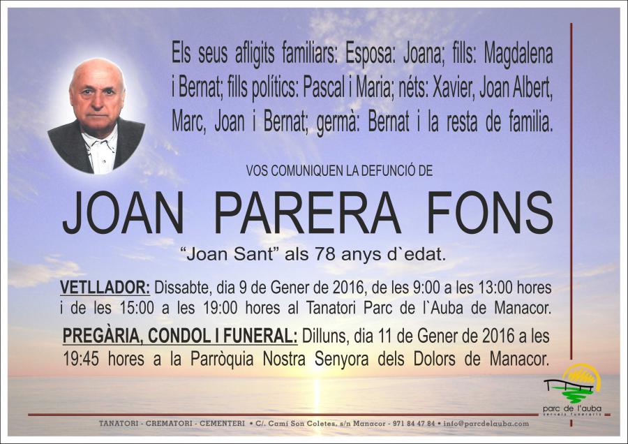 JOAN PARERA FONS