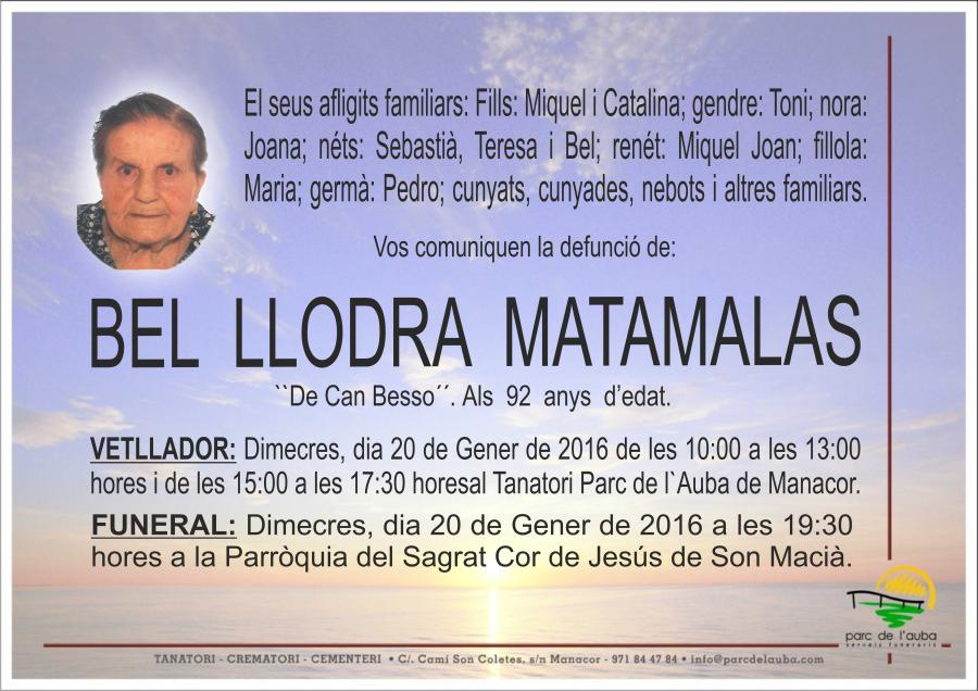 BEL LLODRA MATAMALAS