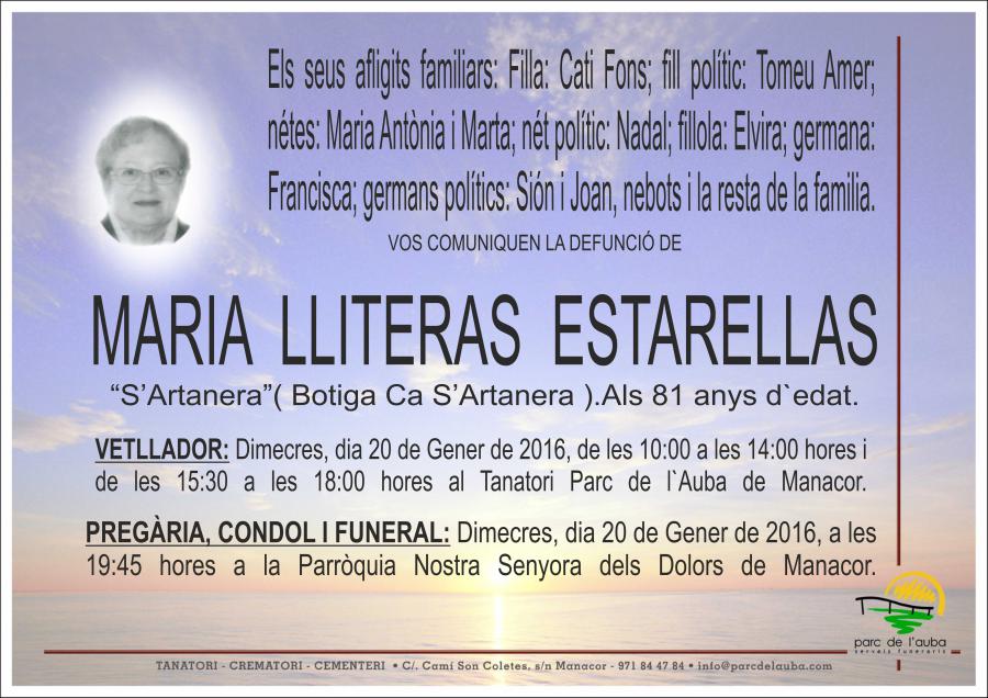 MARIA LLITERAS ESTARELLAS