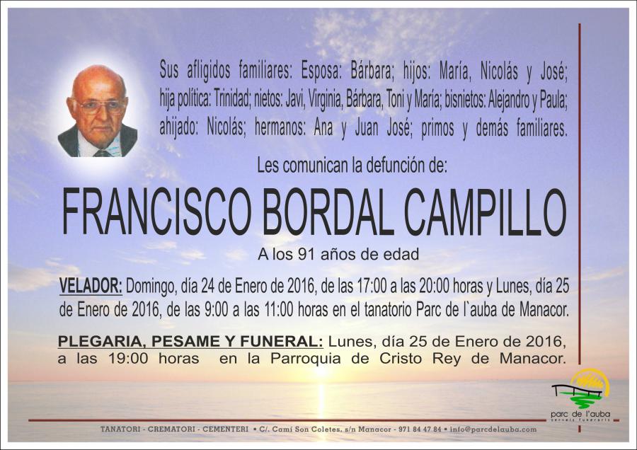 FRANCISCO BORDAL CAMPILLO