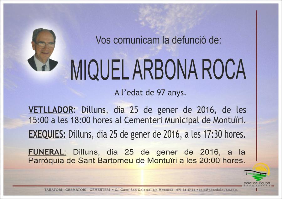 MIQUEL ARBONA ROCA