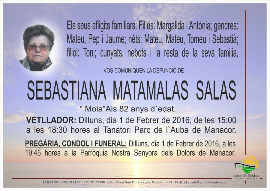 SEBASTIANA MATAMALAS SALAS