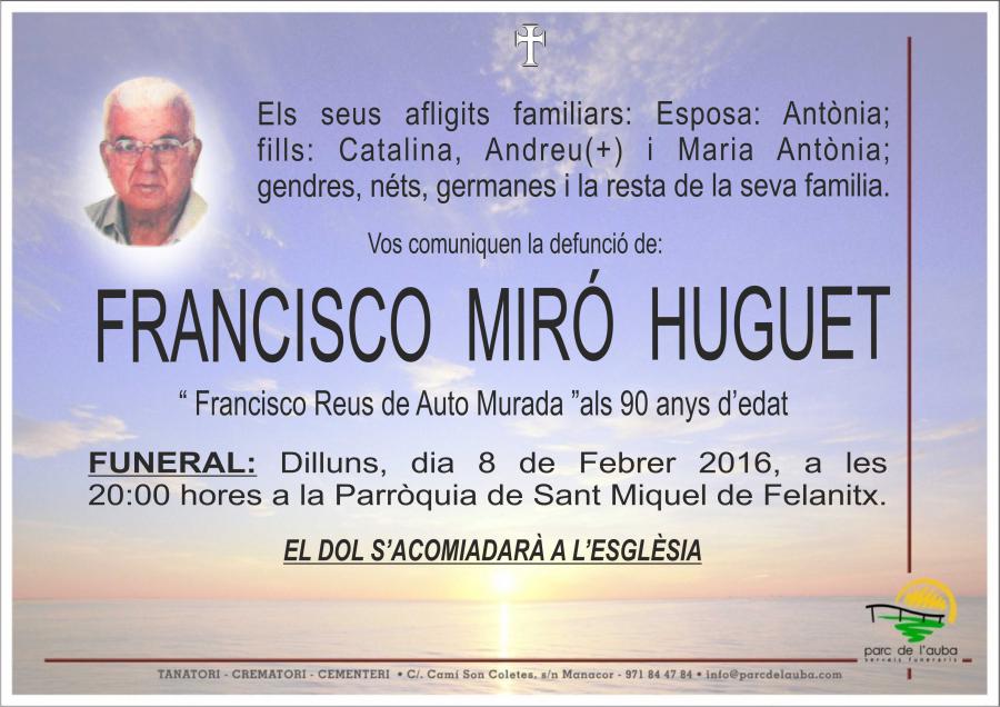 FRANCISCO MIRÓ HUGUET