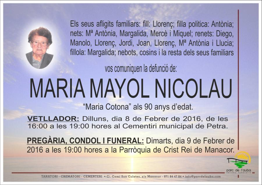 MARIA MAYOL NICOLAU