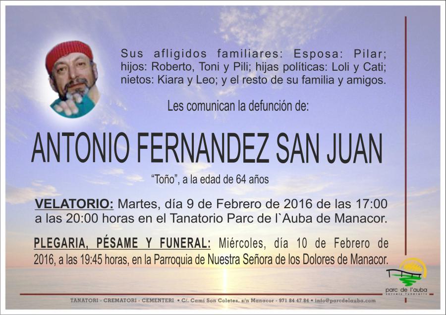 ANTONIO  FERNANDEZ SAN JUAN