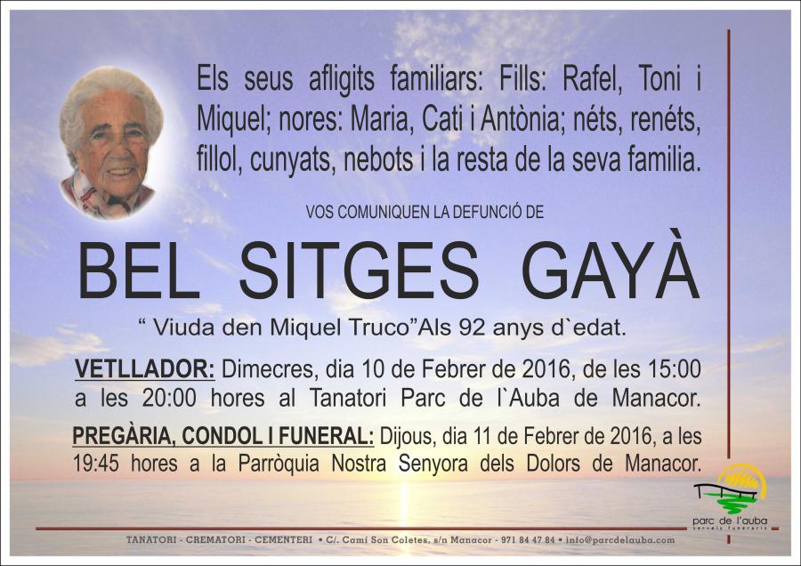 BEL SITGES GAYÀ