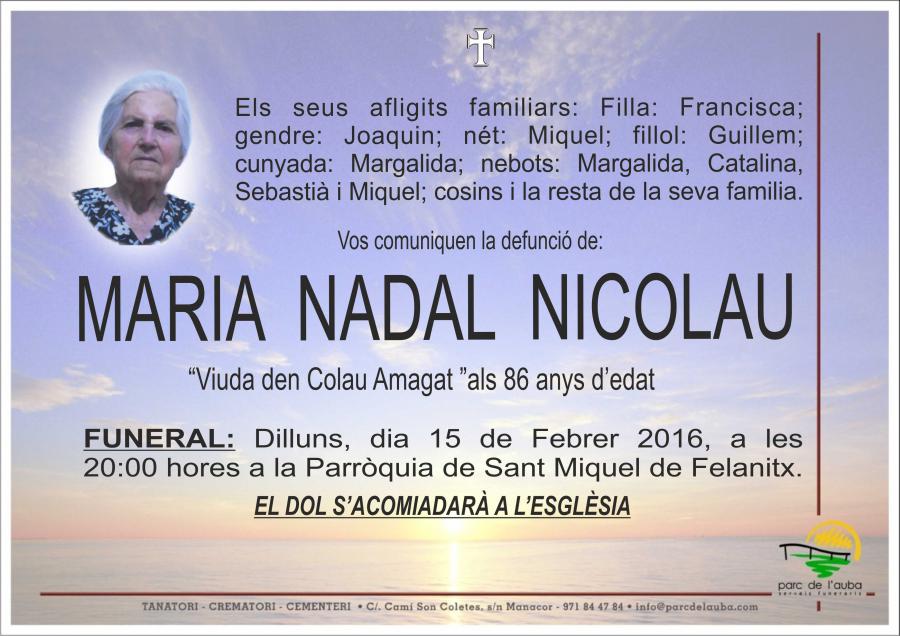 MARIA NADAL NICOLAU