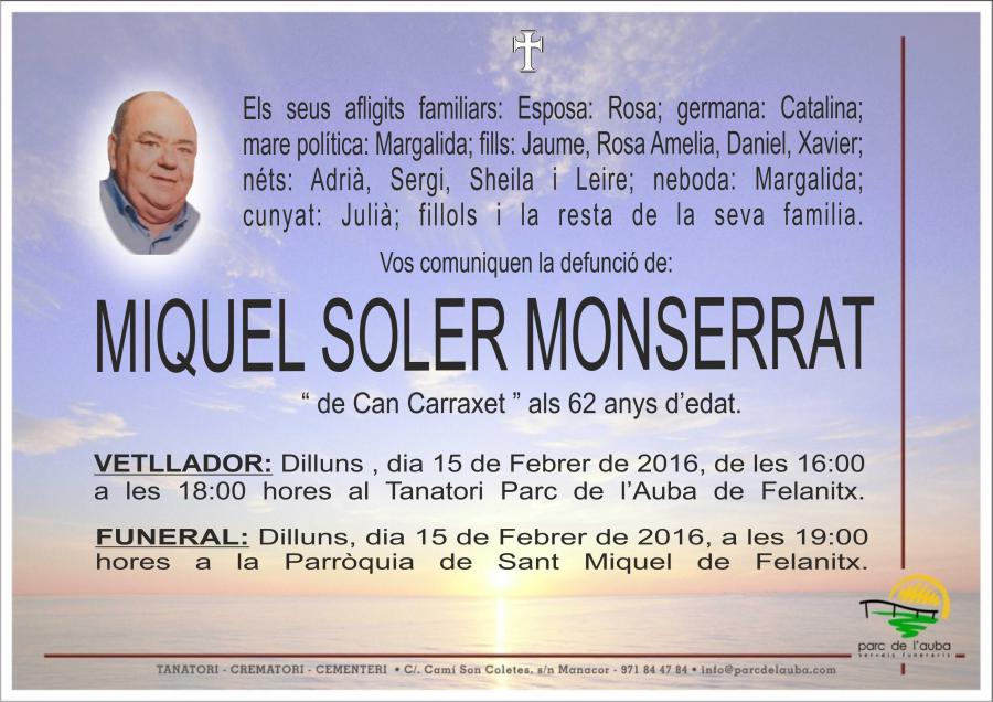 MIQUEL SOLER MONSERRAT