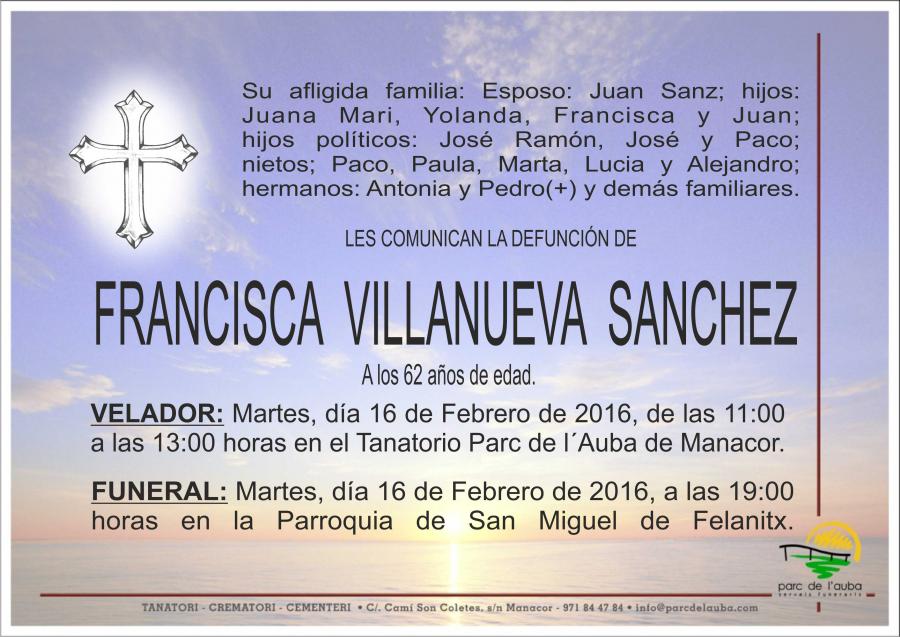FRANCISCA VILLANUEVA SANCHEZ
