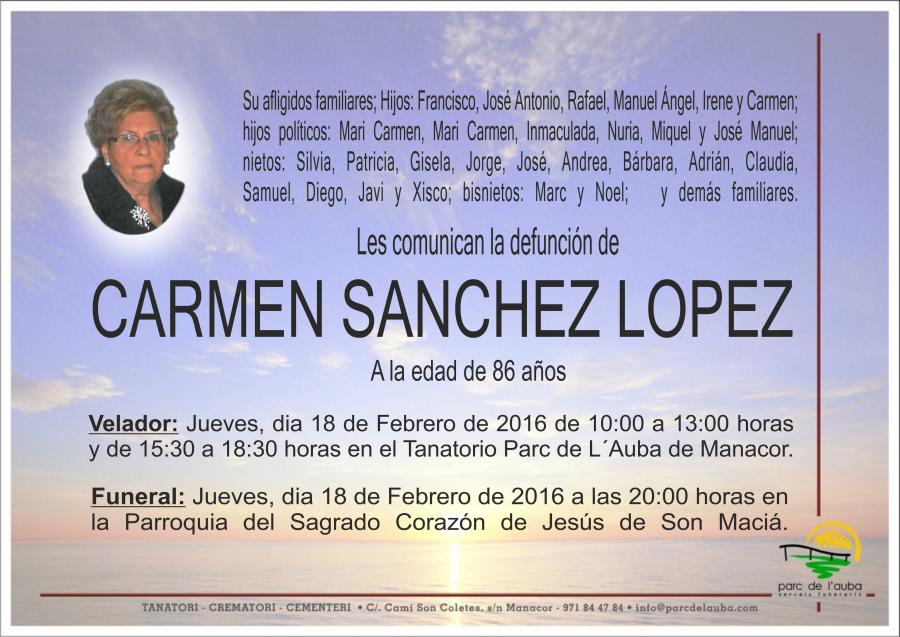 CARMEN  SANCHEZ LOPEZ