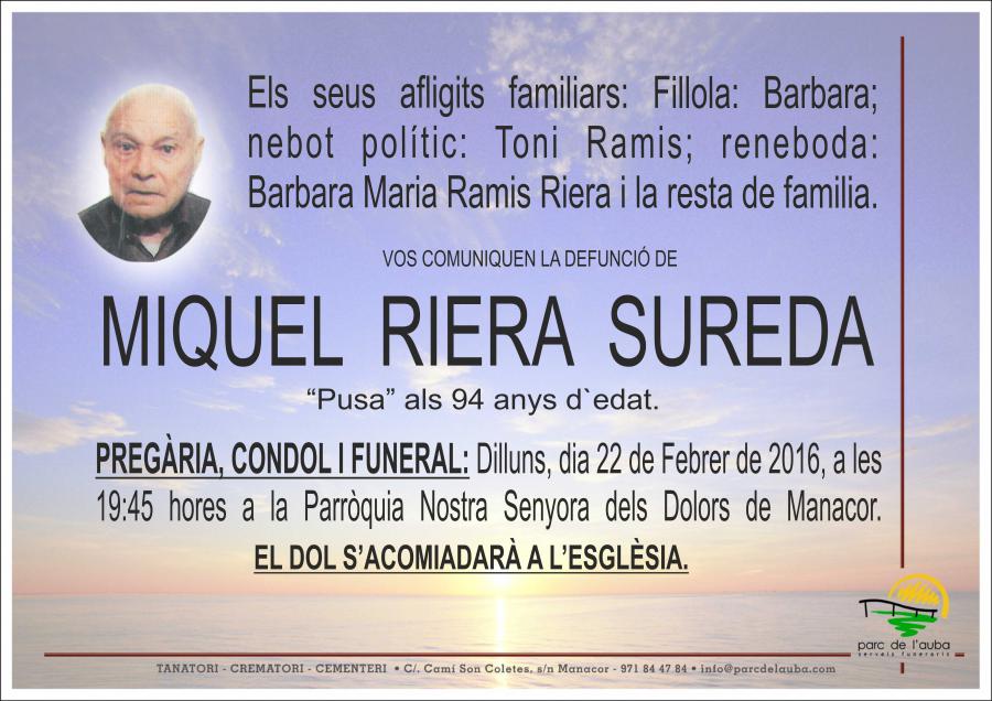 MIQUEL RIERA SUREDA