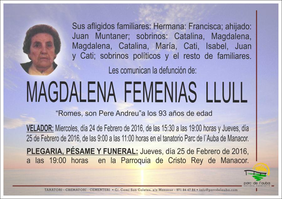 MAGDALENA FEMENIAS LLULL