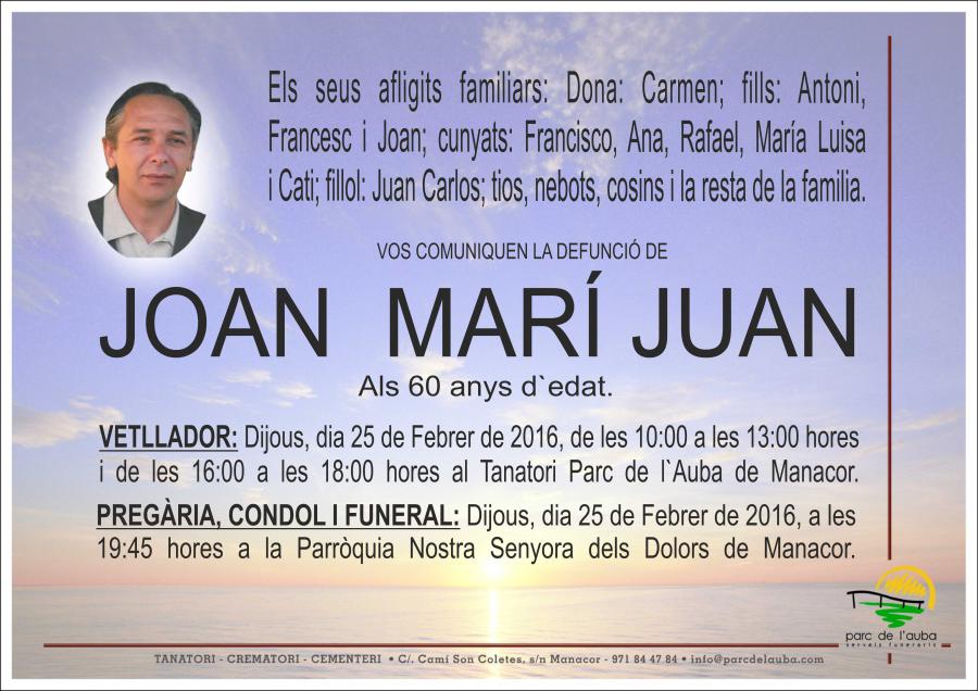 JOAN MARÍ JUAN