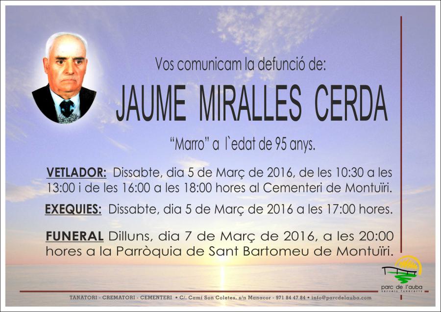 JAUME MIRALLES CERDA