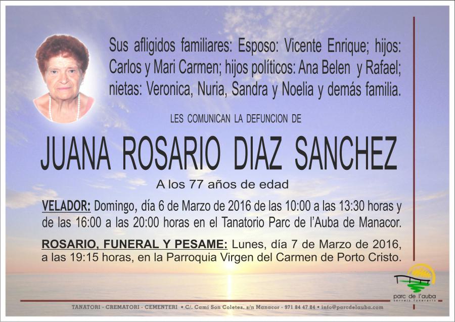 JUANA ROSARIO DIAZ SANCHEZ