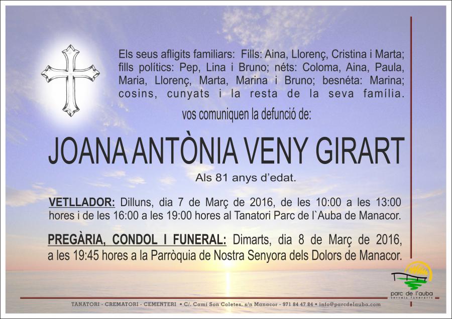 JOANA ANTÃ'NIA VENY GIRART