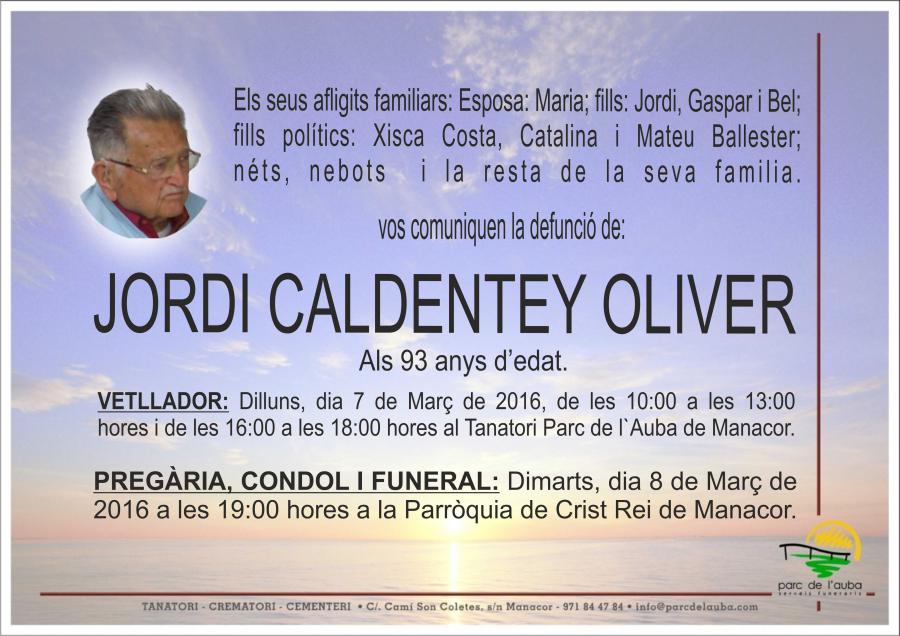 JORDI CALDENTEY OLIVER