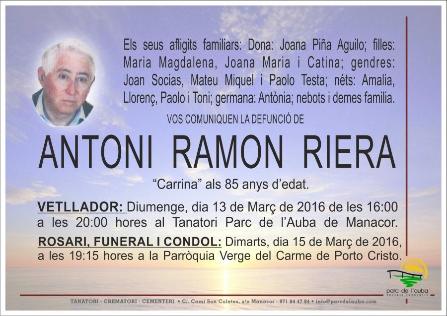 ANTONIO RAMON RIERA