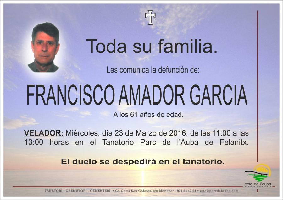 FRANCISCO  AMADOR GARCIA
