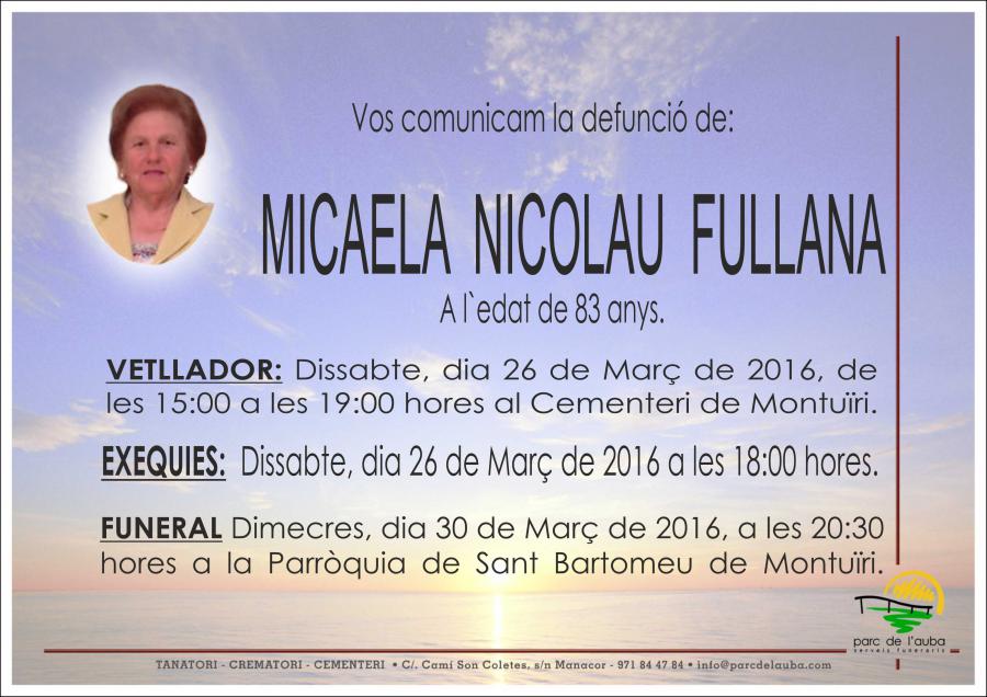 MICAELA NICOLAU FULLANA