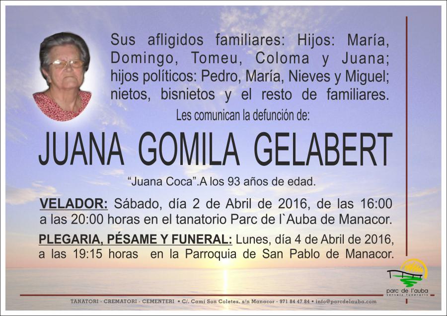 JUANA GOMILA GELABERT