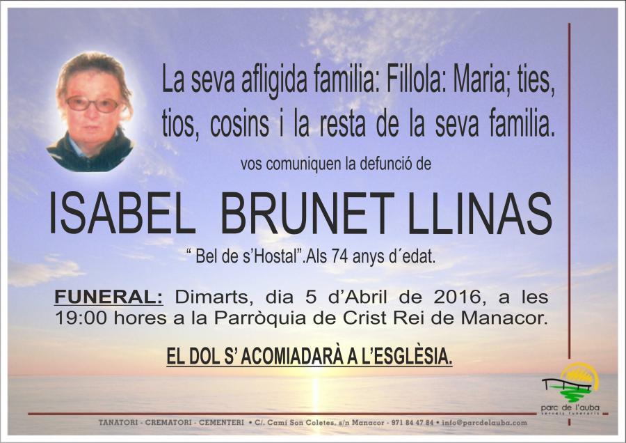 ISABEL BRUNET LLINAS