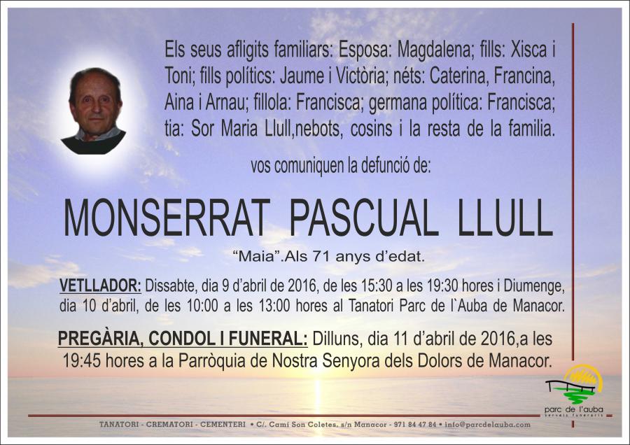 MONSERRAT PASCUAL LLULL