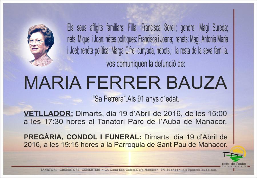 MARIA FERRER BAUZA