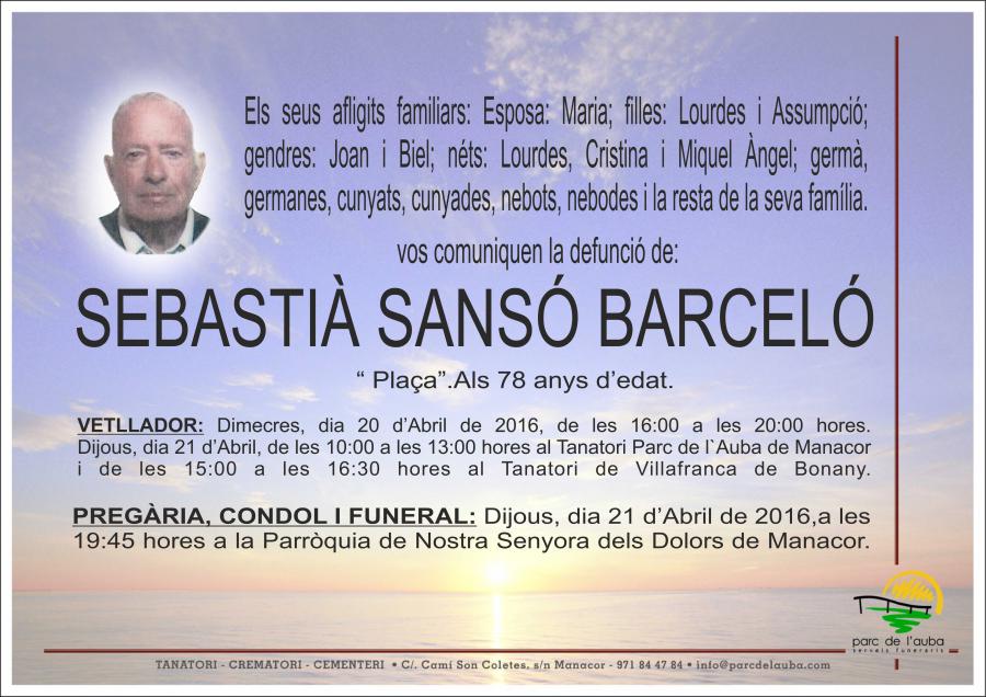 SEBASTIÀ SANSÓ BARCELÓ