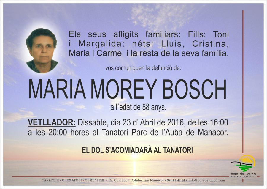 MARIA MOREY BOSCH