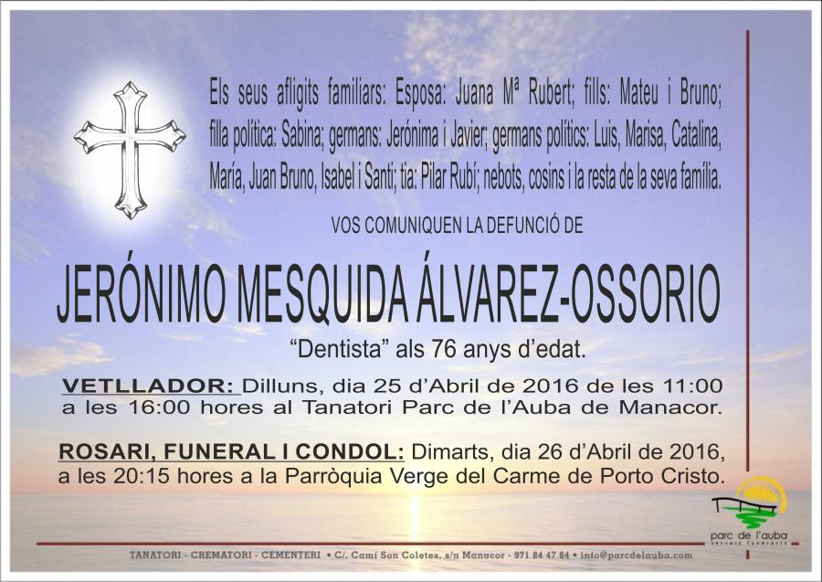 JERÓNIMO MESQUIDA ÁLVAREZ-OSSORIO