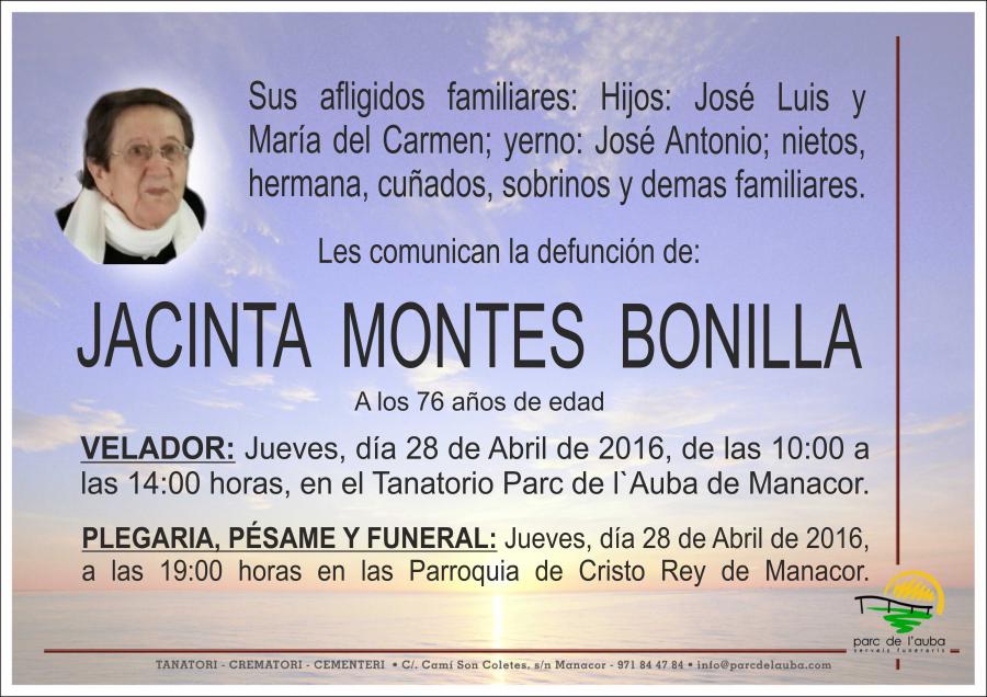 JACINTA MONTES BONILLA