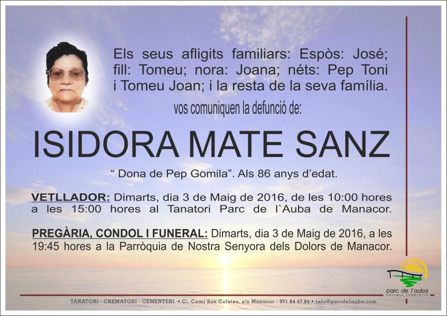 ISIDORA MATE SANZ