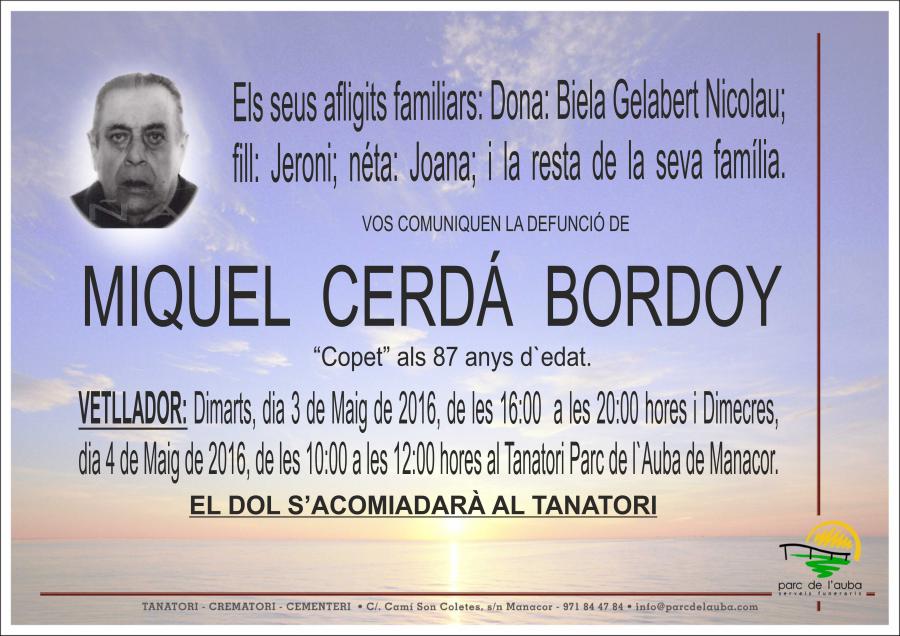 MIQUEL CERDÁ BORDOY