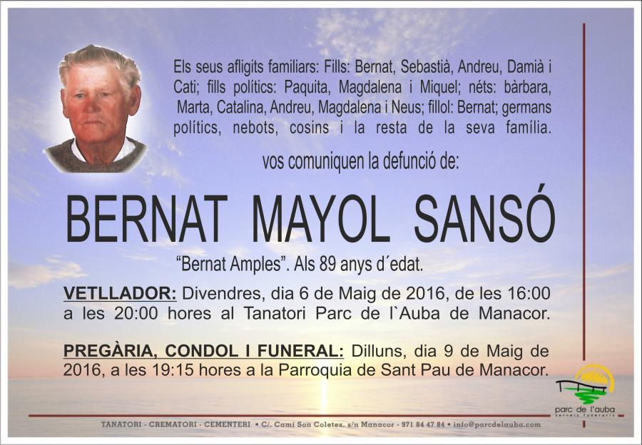 BERNAT MAYOL SANSO