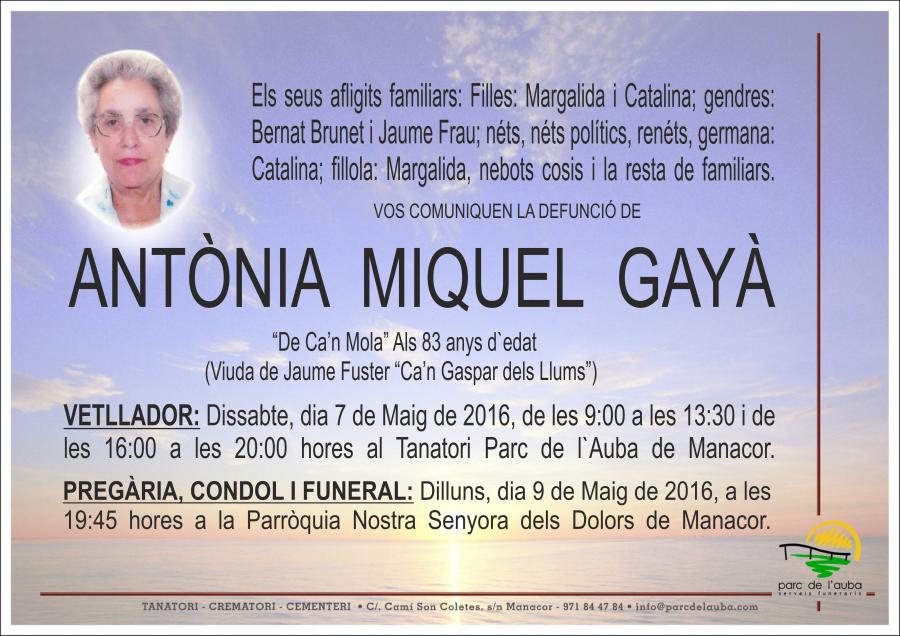 ANTONIA MIQUEL GAYÀ