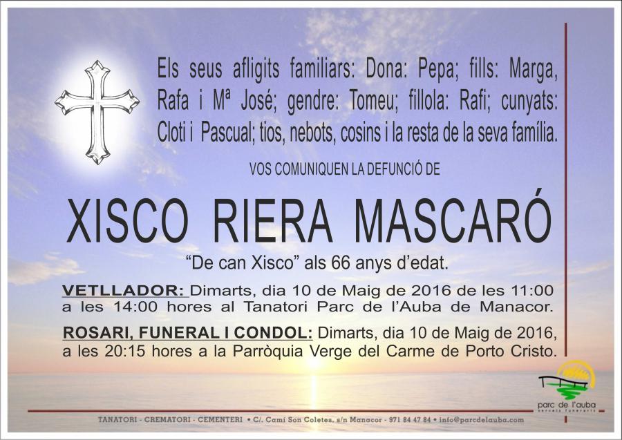 XISCO RIERA MASCARÓ