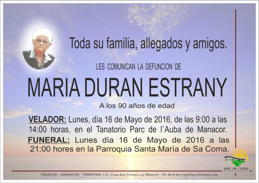 MARIA DURAN ESTRANY
